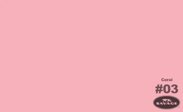 Savage Seamless Background Paper 107" x 36ft Coral 3-12